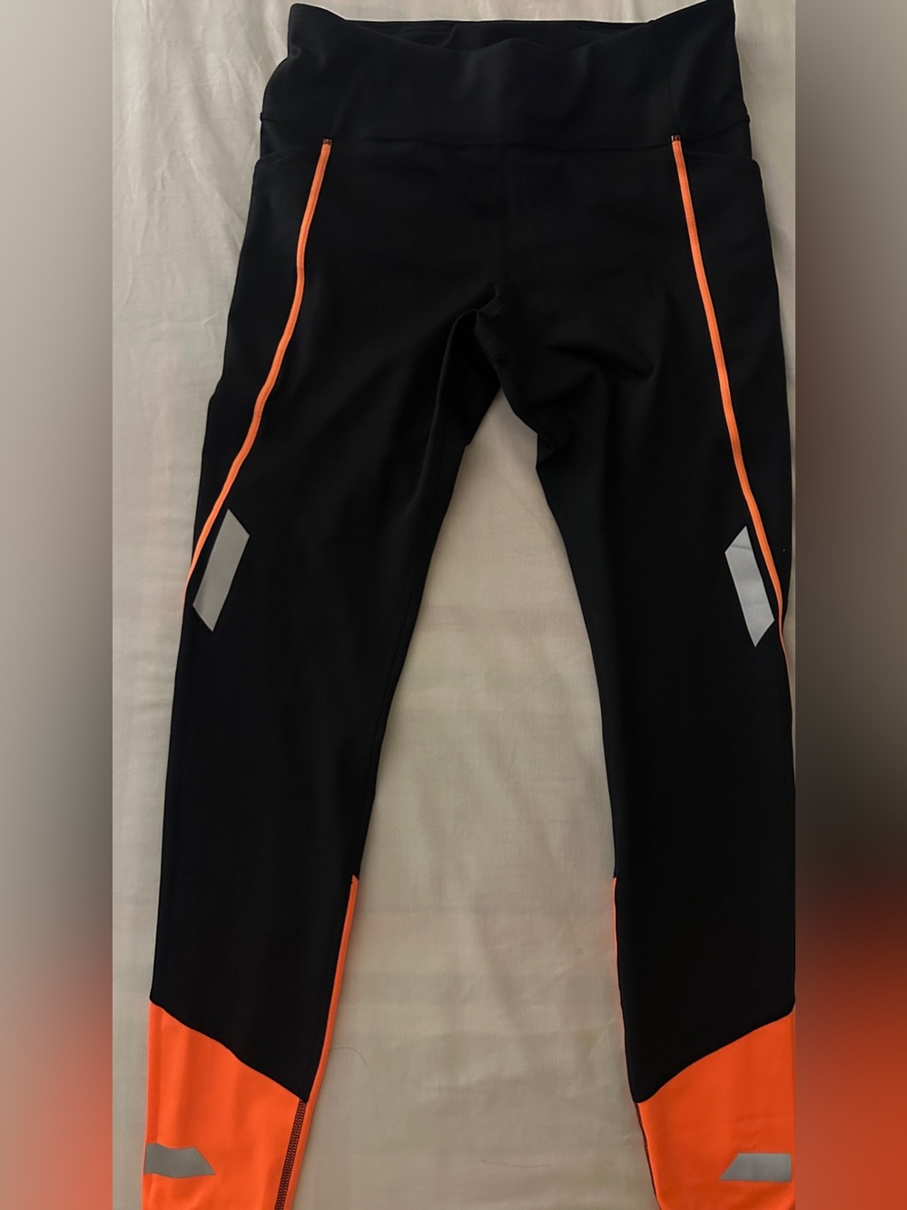 Brooks run visible tights  - Black and Orange Performance Running Pants